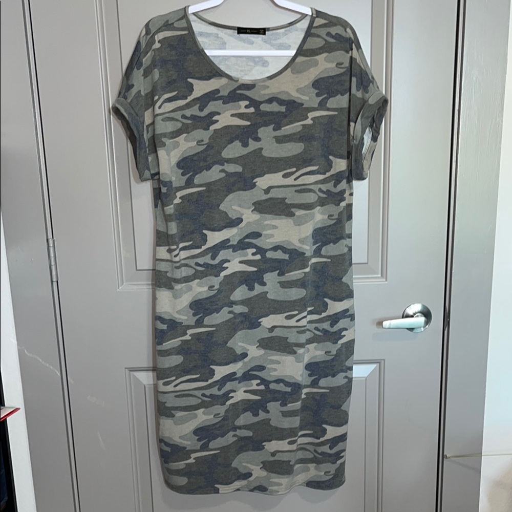 Camo Print Casual Dress